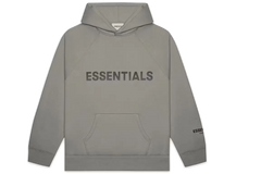Fear of God Essentials Hoodie Applique Logo FW20 Cement
