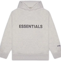 Fear of God Essentials Hoodie Applique Logo FW20 Heather Oatmea - FW20 - View 1 | Next Step
