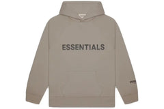 Fear of God Essentials Hoodie FW20 Applique Logo Taupe