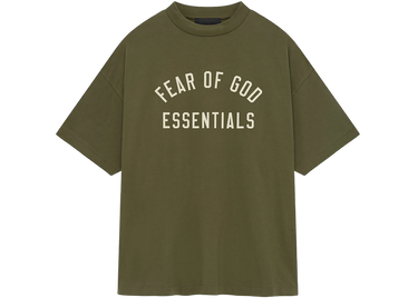 Fear of God Essentials Jersey Crewneck T-Shirt Military - 125BT244195F - View 1 | Next Step