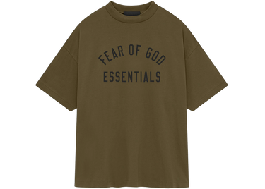 Fear of God Essentials Jersey Crewneck Tee Olive - 125BT244194F - View 1 | Next Step