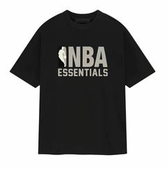 Fear of God Essentials SS25 NBA Tee Vintage Black Grey Logo (Oversized)
