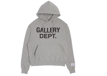 Gallery Dept. Centered Logo Hoodie Heather Grey/Black - gallery-dept-centered-logo-hoodie-heather-grey-black - View 1 | Next Step