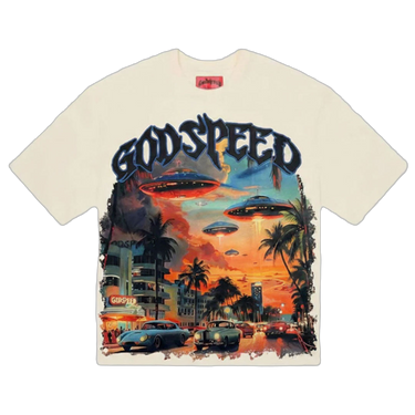 Godspeed Miami UFO T-Shirt Cream - godspeed-miami-ufo-t-shirt-cream - View 1 | Next Step