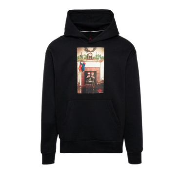 Air Jordan Jumpman Chimney Fleece Pullover Hoodie Black/Gym Red
