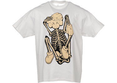 KAWS SKELETON NEW FICTION T-shirt Bone - kaws-skeleton-new-fiction-t-shirt-bone - View 1 | Next Step