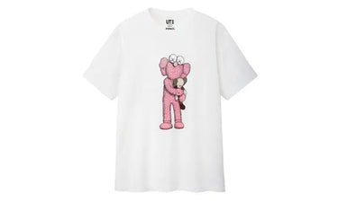 KAWS x Uniqlo Pink BFF Tee White | Next Step