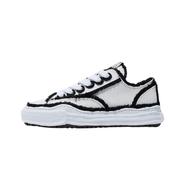 Maison Mihara Yasuhiro Peterson OG Sole Canvas Low Frayed White Black