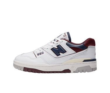 New Balance 550 White Navy NB Burgundy - BB550NCD - View 1 | Next Step