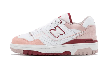 New Balance 550 White Scarlet Pink - BBW550ZV - View 1 | Next Step