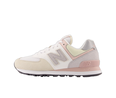 New Balance 574 Beige White Pink Sand - WL574RU2 - View 1 | Next Step