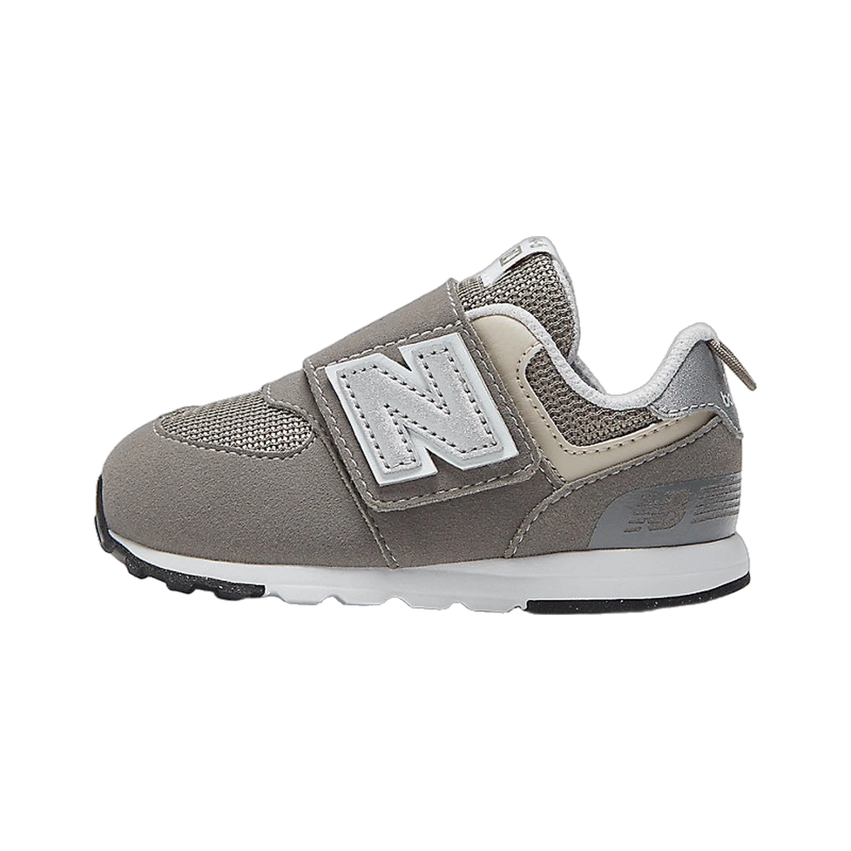 New Balance 574 Hook and Loop Rain Cloud Silver Metallic (TD)