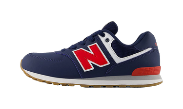 New Balance 574 Lace Navy Team Red - GC574NF - View 1 | Next Step