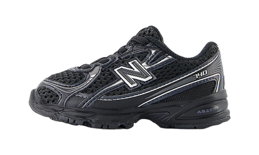 New Balance 740 Bungee Lace Black Silver Metallic (TD) - IZ740BM - View 1 | Next Step