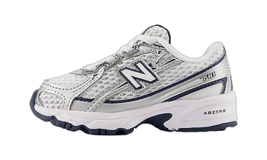 New Balance 740 Bungee Lace White Navy Silver (TD) - IZ740WN - View 1 | Next Step