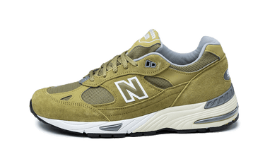 New Balance 991 MiUK Green Moss Cloud Cream - W991GGW - View 1 | Next Step