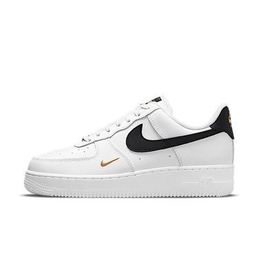 Nike Air Force 1 Low '07 Essential White Black Gold Mini Swoosh - CZ0270-102 - View 1 | Next Step