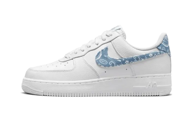 Nike Air Force 1 Low '07 Essential White Worn Blue Paisley - DH4406-100 - View 1 | Next Step