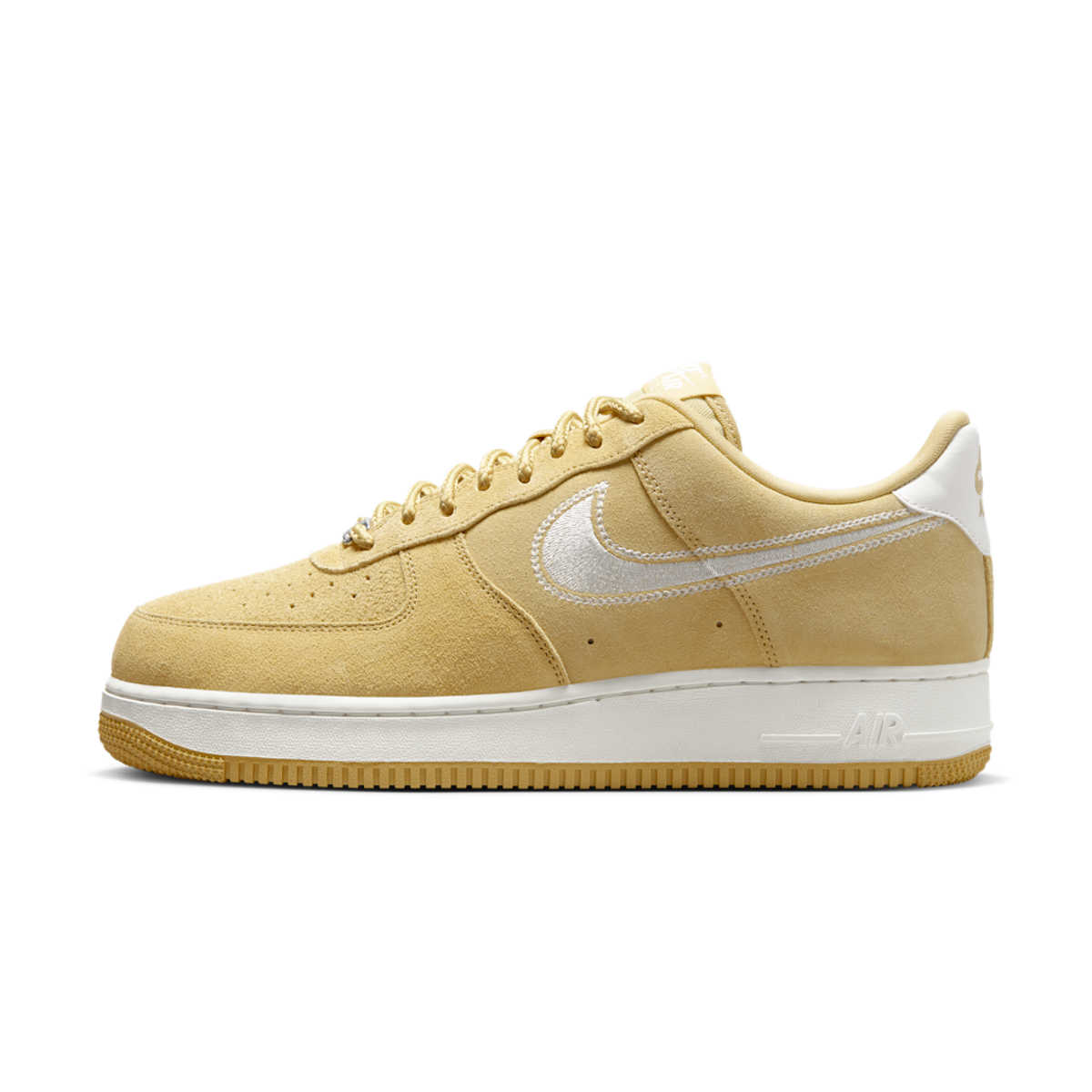 Nike Air Force 1 Low '07 LV8 Buff Gold Sail Embroidered Swoosh