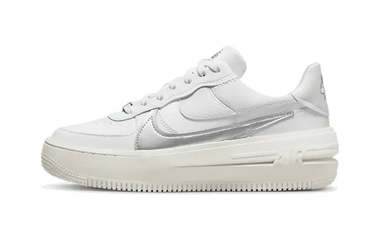 Nike Air Force 1 Low Platform Summit White Metallic Silver - DJ9946-101 - View 1 | Next Step
