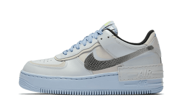 Nike Air Force 1 Low Shadow Pure Platinum Snakeskin Blue - CV3027-001 - View 1 | Next Step