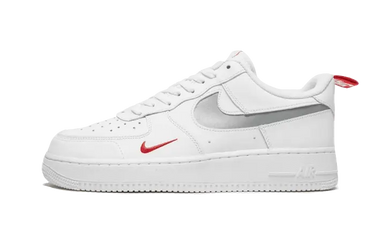 Nike Air Force 1 Low White Red Mini Swoosh - DO6709-100 - View 1 | Next Step