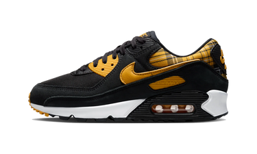 Nike Air Max 90 Black Yellow Ochre Plaid - IR5598-001 - View 1 | Next Step