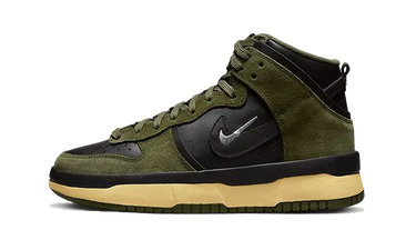 Nike Dunk High Up Medium Olive Black Velvet Brown Wolf Grey - DH3718-200 - View 1 | Next Step