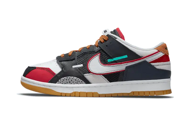 Nike Dunk Low Scrap Black Grey University Red - DN1775-001 - View 1 | Next Step