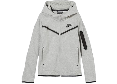 Nike Sportswear Kids' Tech Fleece Full-Zip Hoodie Dark Grey Heather/Black | Next Step