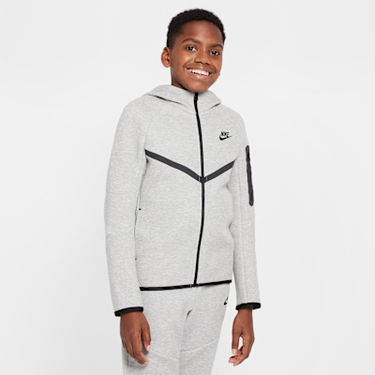 Nike Sportswear Tech Fleece Older Kids' Full-Zip Hoodie Dark Grey Heather/Dark Grey Heather/Black... - HV5867-063 - View 1 | Next Step