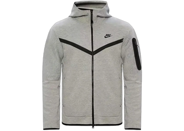 Nike Sportswear Tech Fleece Windrunner Full Zip Hoodie (FW24) Dark Grey Heather/Black - HV0949-063 - View 1 | Next Step