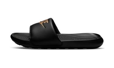 Nike Victori One Slide Black Metallic Gold - CN9675-006 - View 3 | Next Step