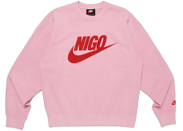 Nike x Nigo NRG Fleece Crew Sweatshirt Pink - FV5941-621 - View 1 | Next Step