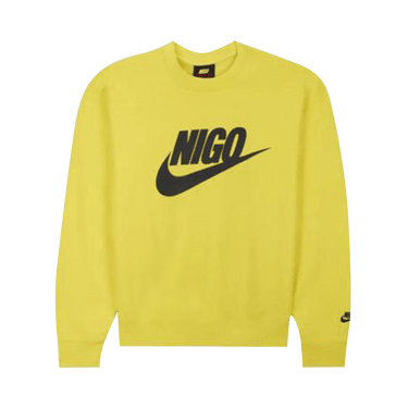Nike x Nigo NRG Fleece Crew Sweatshirt Yellow - FV5941-735 - View 1 | Next Step