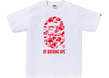 BAPE A Bathing Ape Tee ABC Camo Tee White Pink Next Step