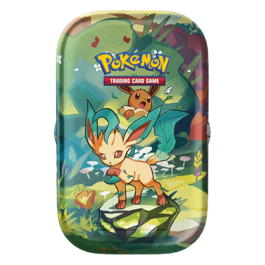 2025 Pokémon Scarlet Violet Prismatic Evolutions Leafeon Tin - 798941 - View 1 | Next Step