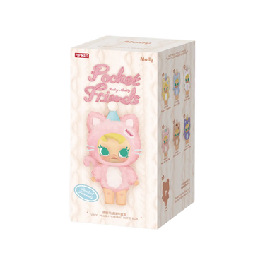 Pop Mart Baby Molly Pocket Friends Series Vinyl Plush Pendant Sealed Case (6 Blind Box) - molly-pocket-friends-single-box - View 2 | Next Step