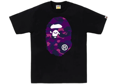 BAPE Color Camo Big Ape Head T-Shirt Black Purple
