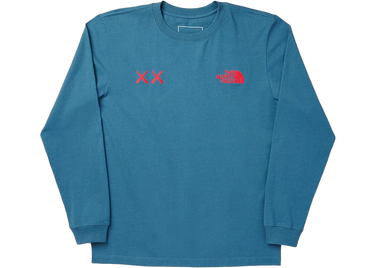 KAWS x The North Face L/S T-Shirt Mallard Blue
