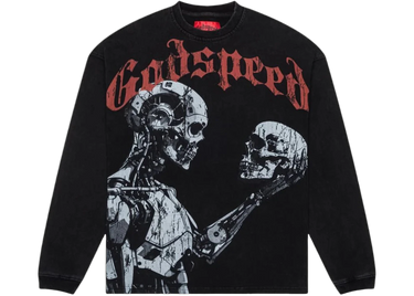 Godspeed Mankind vs AI L/S T-shirt Black Wash