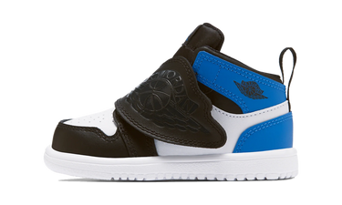 Sky Air Jordan 1 Baby and Toddler Shoe White/Black/Sport Blue - BQ7196-115 - View 1 | Next Step