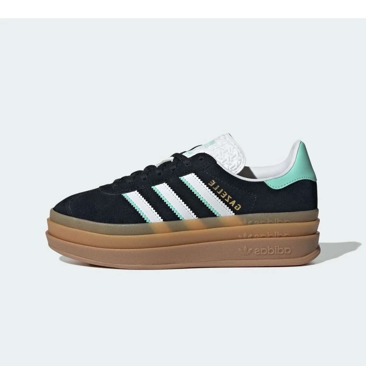 Adidas Gazelle Bold Black White Mint Gum