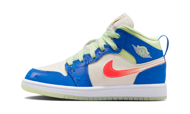 Air Jordan 1 Mid SE Game Royal Barely Volt Infrared (PS)