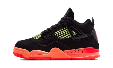 Air Jordan 4 Retro Black Infrared Barely Volt (PS)