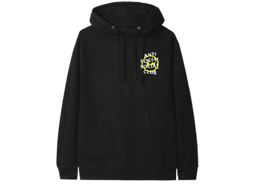 Anti Social Social Club x Fragment Yellow Bolt Hoodie (FW19) Black