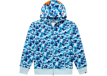 BAPE ABC Camo Shark Full Zip Hoodie Blue