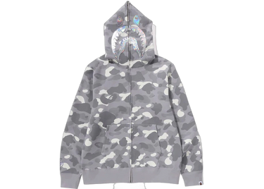 BAPE City Camo Shark Full Zip Hoodie (SS24) Gray Next Step