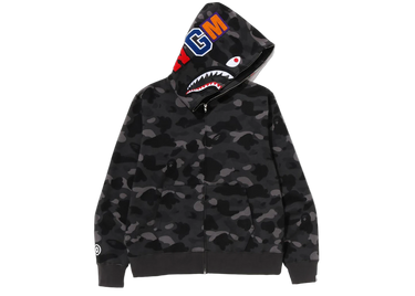 BAPE Color Camo Shark Full Zip Hoodie Black