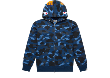 BAPE Color Camo Shark Full Zip Hoodie Blue